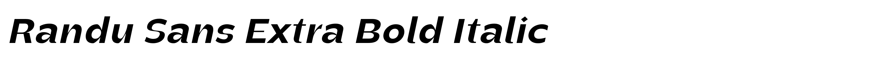 Randu Sans Extra Bold Italic